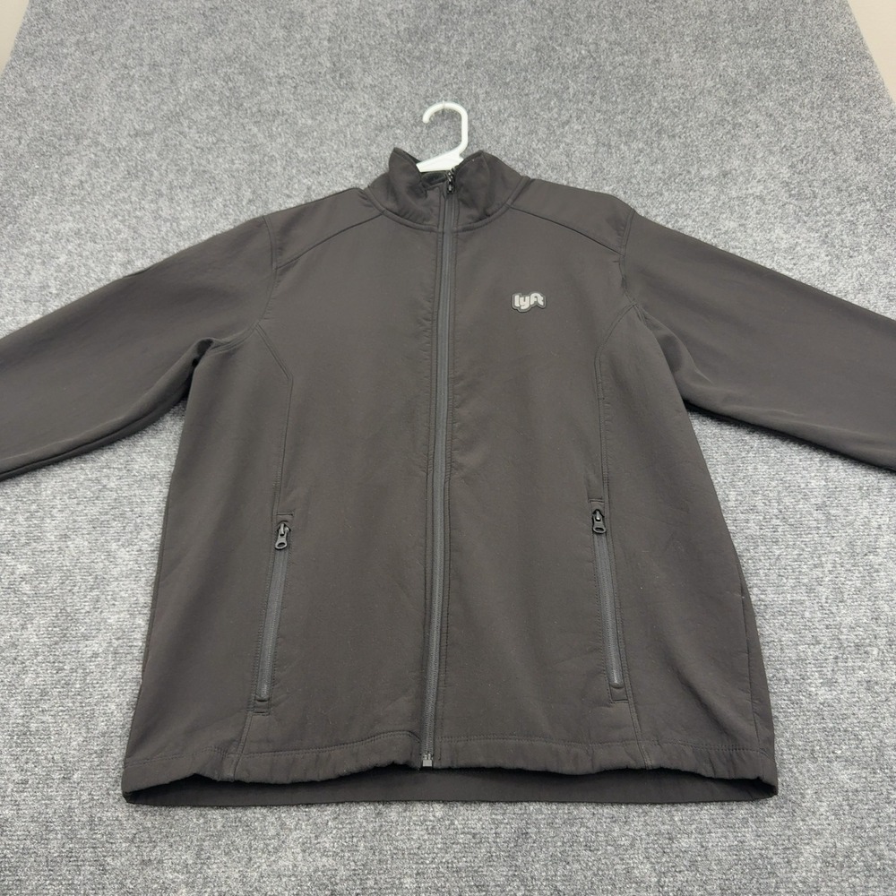 Lyft Jacket Mens M Black Softshell 1K Driver Club Full Zip Mock Neck Gorpcore